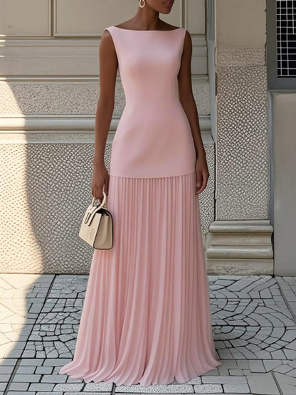 ELVIRA™ | Vestito lungo plissettato di design