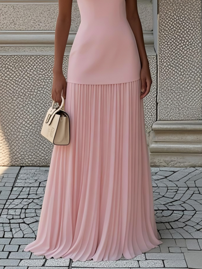 ELVIRA™ | Vestito lungo plissettato di design