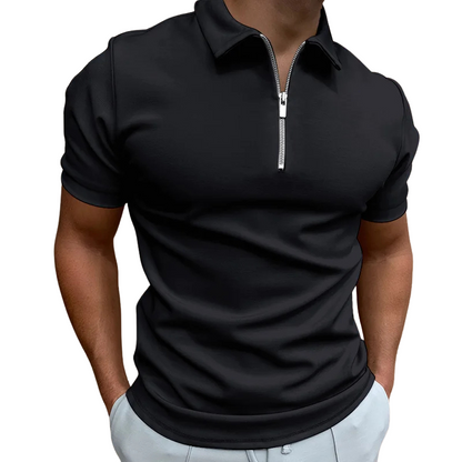 GREGORIO | POLO MODERNA CON ZIP A METÀ