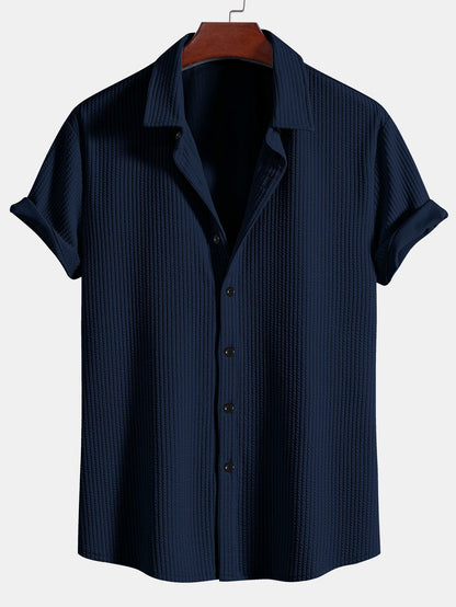 CAMICIA MUSCLE FIT A COSTE CON BOTTONI
