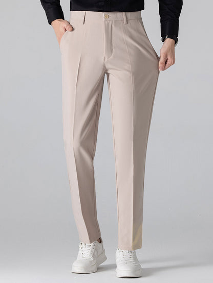 CAMICIA A MANICHE LUNGHE A RIGHE CON BOTTONI & PANTALONI SLIM FIT A GAMBA AFFUSOLATA