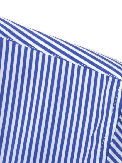 CAMICIA A MANICHE LUNGHE A RIGHE CON BOTTONI & PANTALONI SLIM FIT A GAMBA AFFUSOLATA