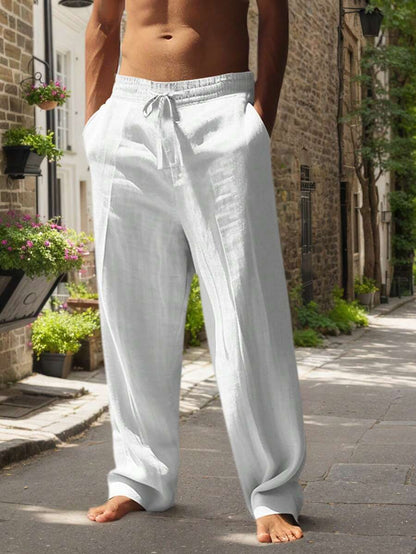 MARCO | PANTALONE LEGGERO IN LINO CON LACCIO