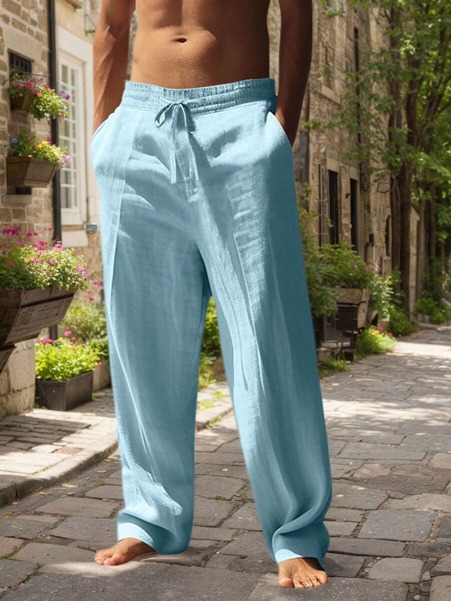 MARCO | PANTALONE LEGGERO IN LINO CON LACCIO