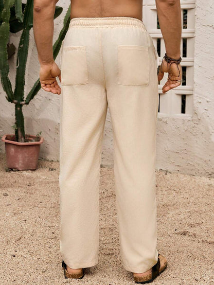 SIMONE  |  PANTALONI CROPPED IN LINO 