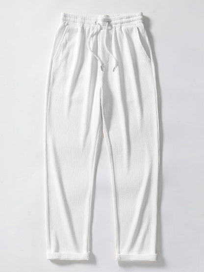 CAMICIA A MANICHE LUNGHE MUSCLE FIT CON COLLO A COSTE & PANTALONI A COSTE A GAMBA DRITTA