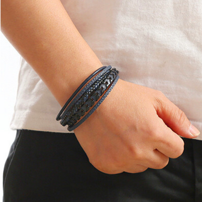 ROSSI ROMA | BRACCIALE DA UOMO DI PELLE DI LUSSO