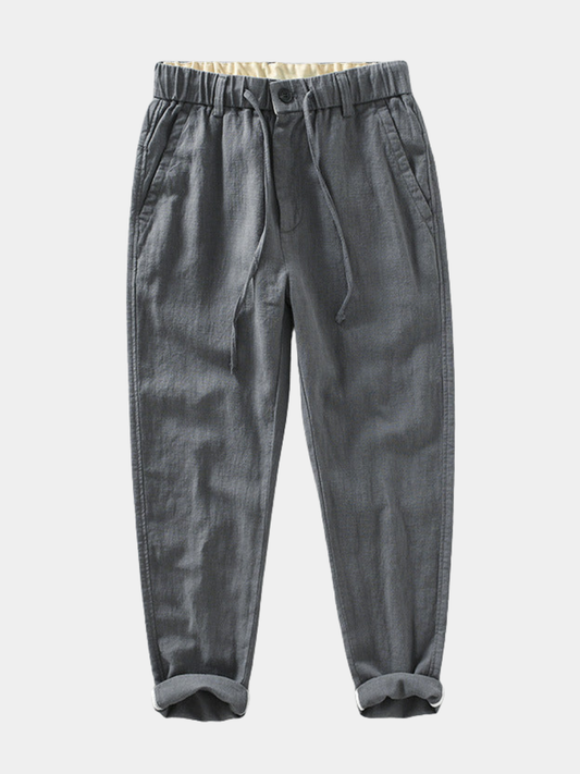 PANTALONI IN COTONE-LINO