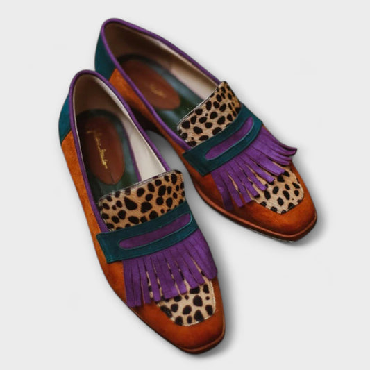 Serena™ – Mocassino Marrone con Stampa Leopardo
