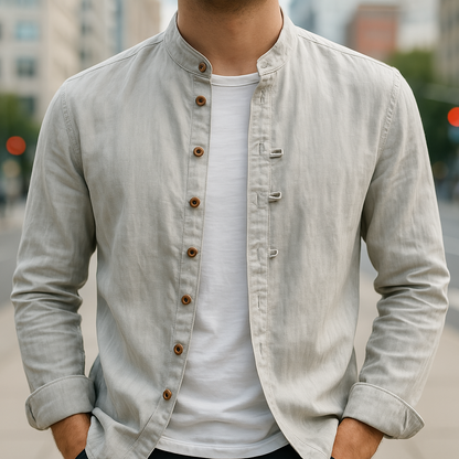 SHIBUI | CAMICIA IN LINO E COTONE