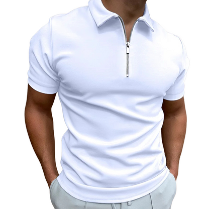 GREGORIO | POLO MODERNA CON ZIP A METÀ