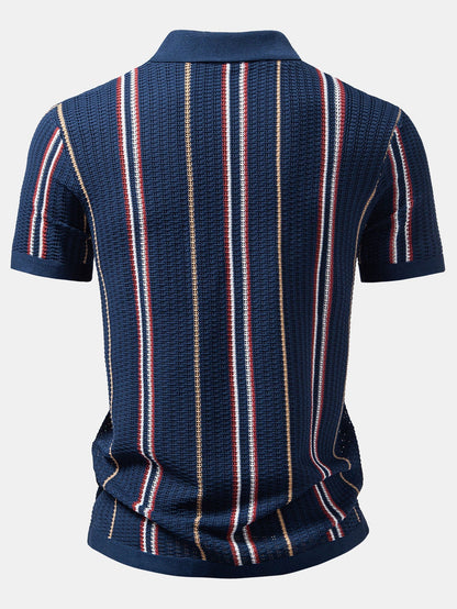 CAMICIA A RIGHE ALL'UNCINETTO CON BOTTONI & PANTALONI IN LINO CON GAMBA DRITTA