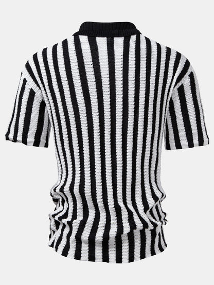 CAMICIA CON SPALLE SCHESE E RIGHE ALL'UNCINETTO & PANTALONI IN LINO CON GAMBA DRITTA