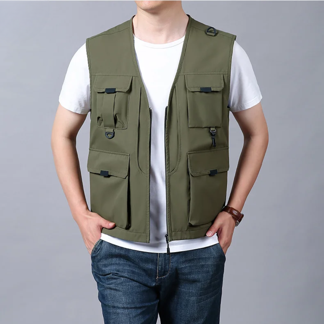 GILET CARGO TRASPIRANTE MULTI-TASCHE