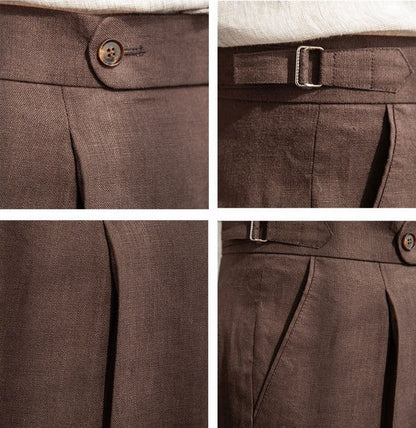 St. Barts | Pantaloni in Lino con Pinces