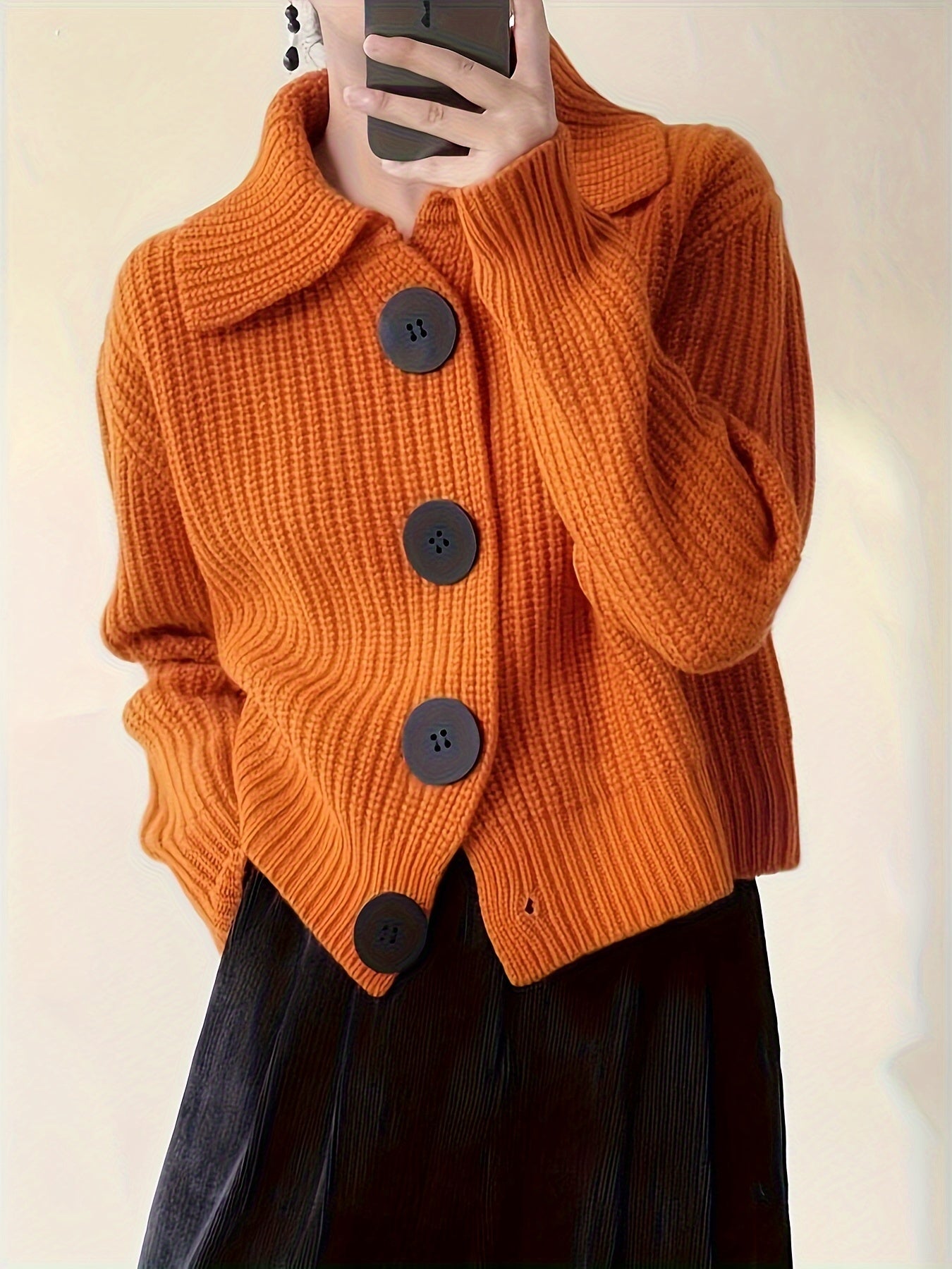 Chiara™ – Cardigan a maglia con maxi bottoni