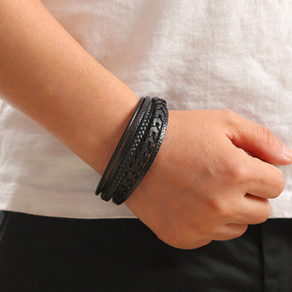 ROSSI ROMA | BRACCIALE DA UOMO DI PELLE DI LUSSO