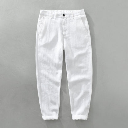 ROSSI ROMA | PANTALONI DRITTI IN LINO