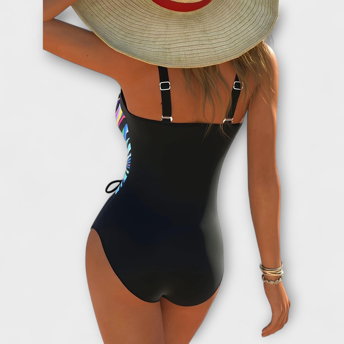 Clara™ | Eleganti Costumi da Bagno Elasticizzati con Dettaglio Incrociato Frontale