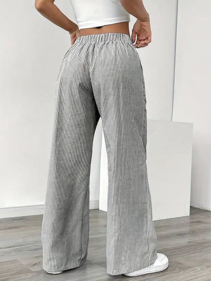 Alina™ | Eleganti Pantaloni a Righe con Tasche