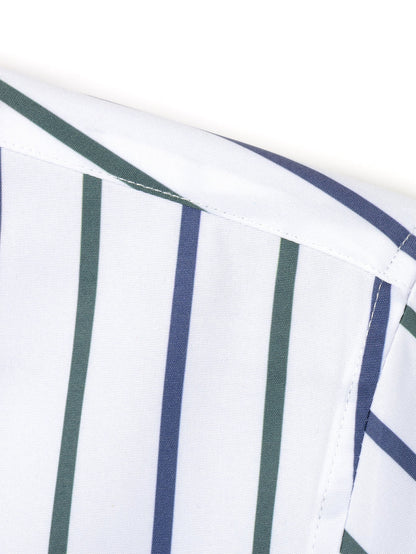 CAMICIA A MANICHE LUNGHE A RIGHE CON BOTTONI