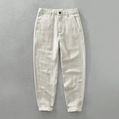 ROSSI ROMA | PANTALONI DRITTI IN LINO