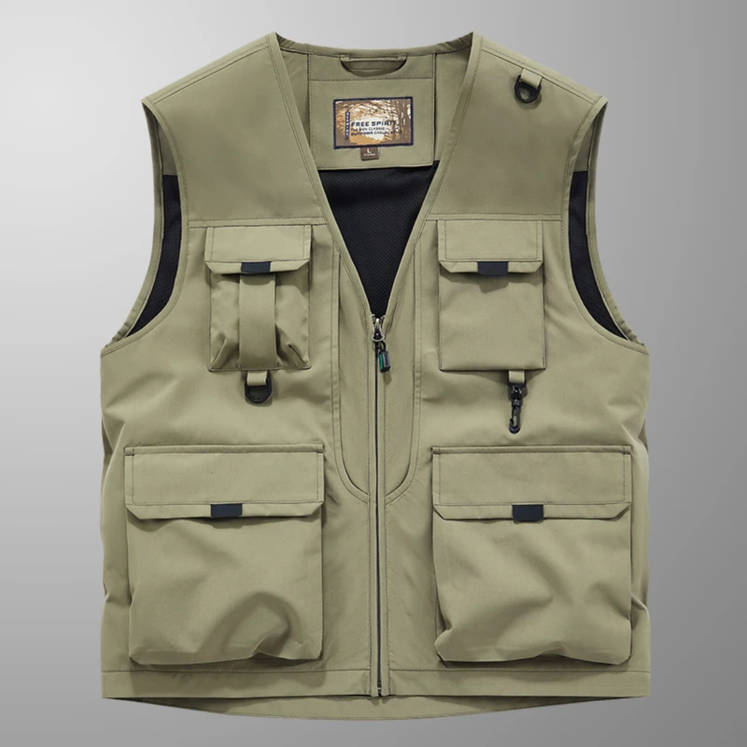 GILET CARGO TRASPIRANTE MULTI-TASCHE