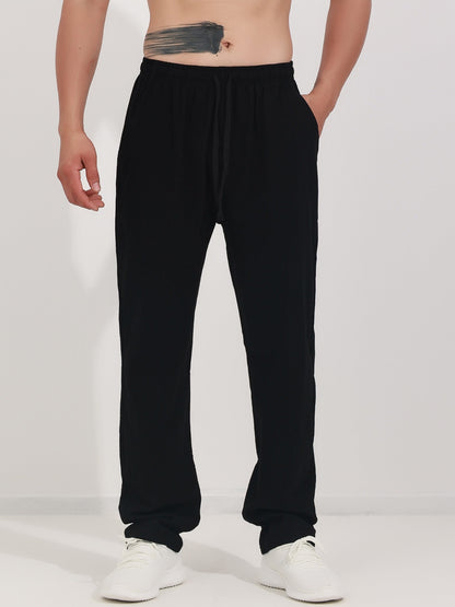 ENRICO | PANTALONE LARGO IN COTONE CON CORDINO