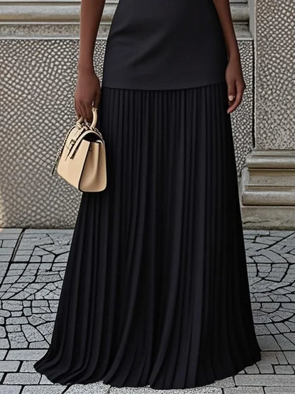 ELVIRA™ | Vestito lungo plissettato di design