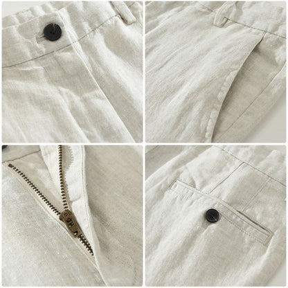ROSSI ROMA | PANTALONI DRITTI IN LINO