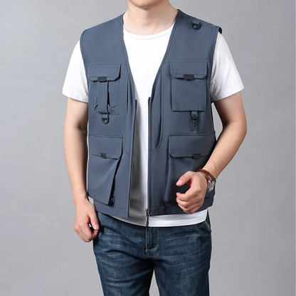 GILET CARGO TRASPIRANTE MULTI-TASCHE
