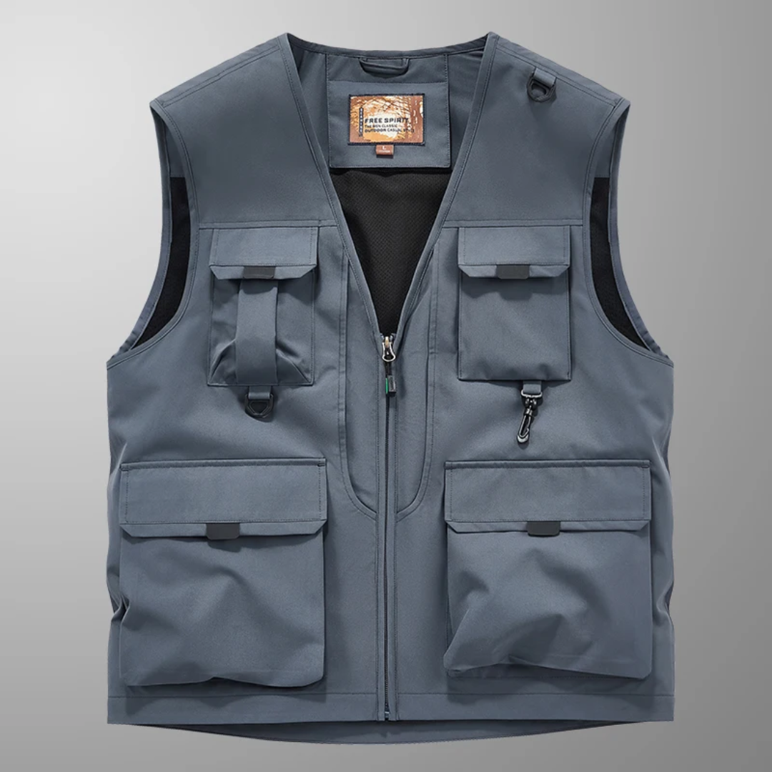 GILET CARGO TRASPIRANTE MULTI-TASCHE