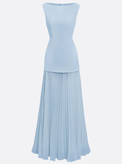 ELVIRA™ | Vestito lungo plissettato di design