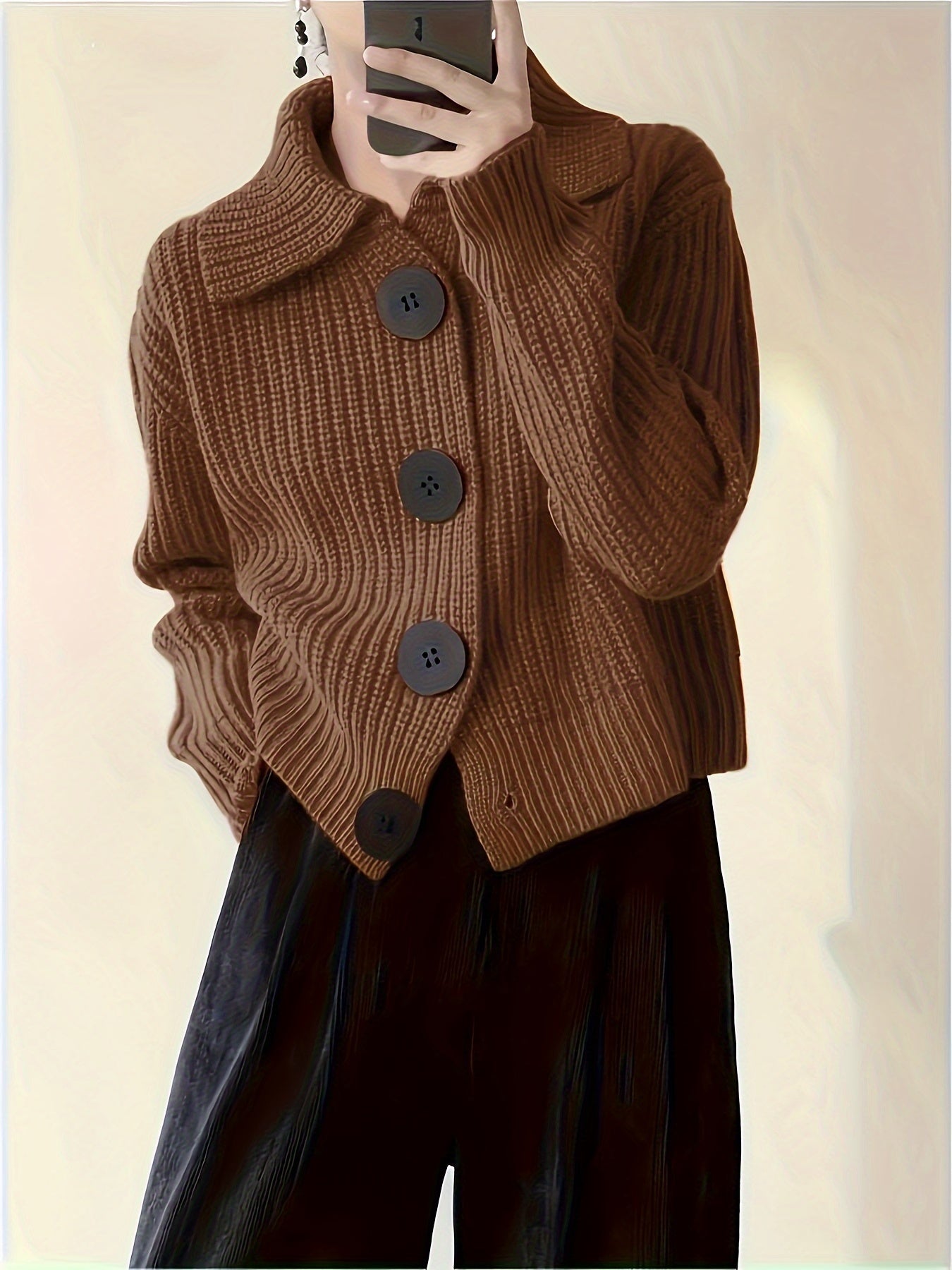Chiara™ – Cardigan a maglia con maxi bottoni