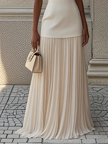 ELVIRA™ | Vestito lungo plissettato di design