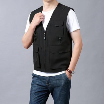 GILET CARGO TRASPIRANTE MULTI-TASCHE