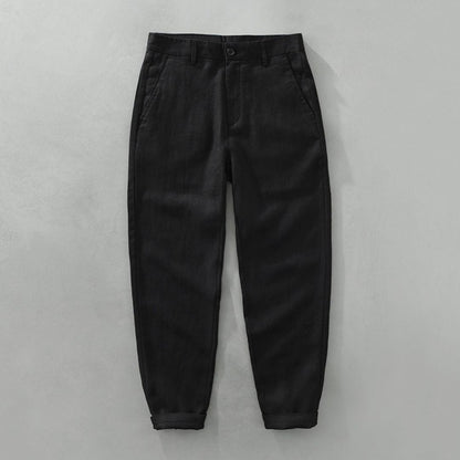 ROSSI ROMA | PANTALONI DRITTI IN LINO