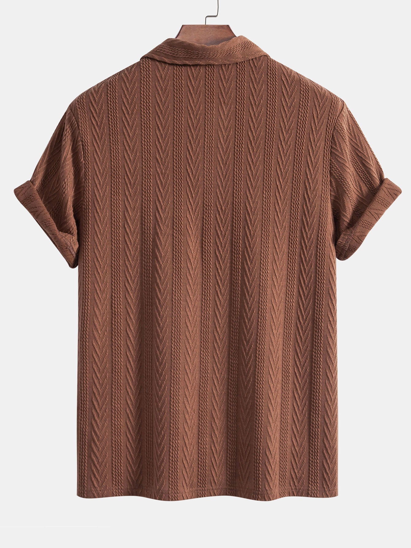 POLO IN JACQUARD GEOMETRICO LAVORATO A MAGLIA