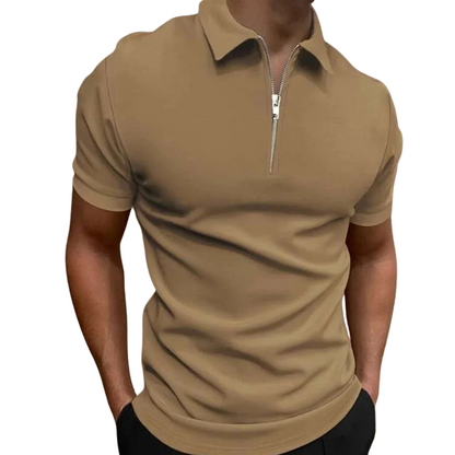 GREGORIO | POLO MODERNA CON ZIP A METÀ