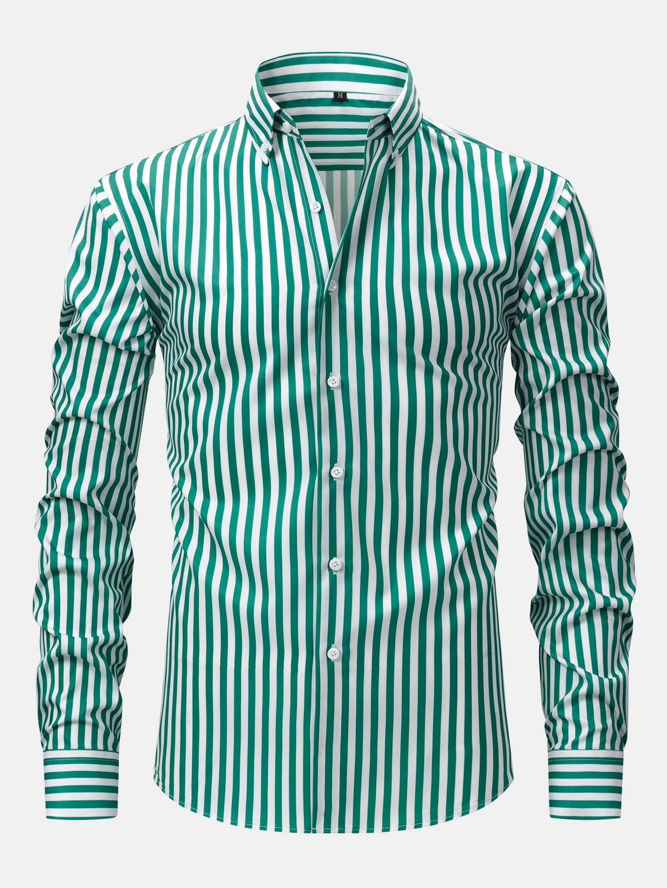 CAMICIA A MANICHE LUNGHE A RIGHE CON BOTTONI & PANTALONI SLIM FIT A GAMBA AFFUSOLATA