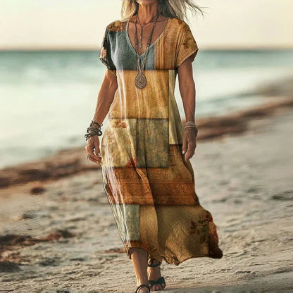 Elsie™ | Abito Lungo Maxy in Stile Batik