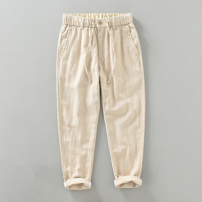 PANTALONI IN COTONE-LINO