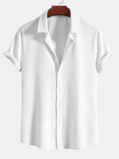 CAMICIA MUSCLE FIT A COSTE CON BOTTONI