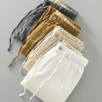 PANTALONI IN COTONE-LINO