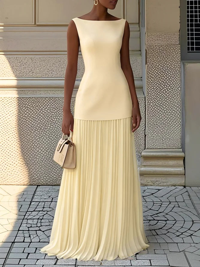 ELVIRA™ | Vestito lungo plissettato di design