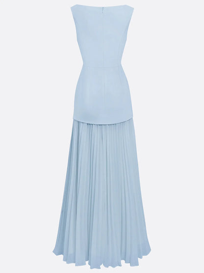 ELVIRA™ | Vestito lungo plissettato di design