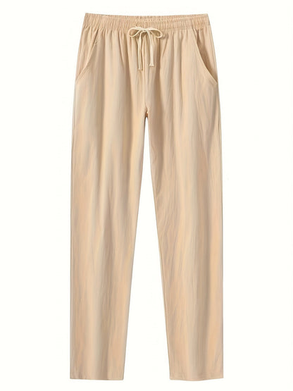 ENRICO | PANTALONE LARGO IN COTONE CON CORDINO