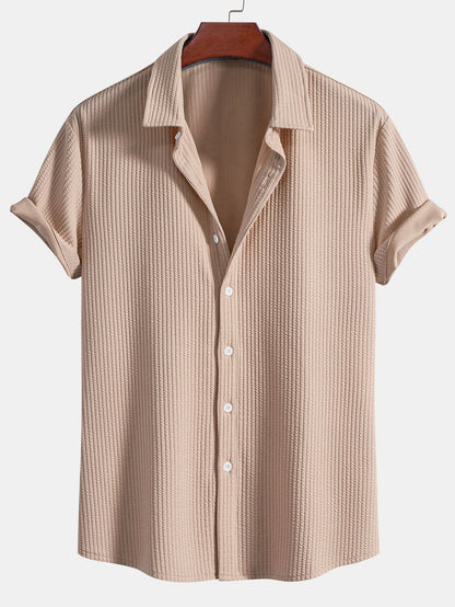 CAMICIA MUSCLE FIT A COSTE CON BOTTONI