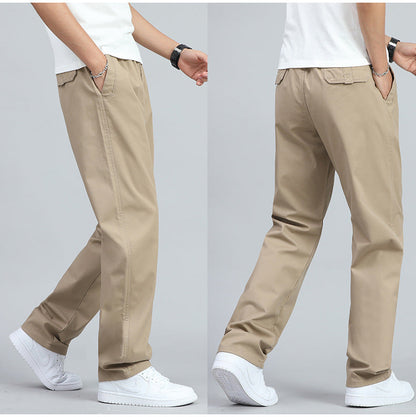 ROSSI ROMA | PANTALONI LARGHI DA UOMO IN COTONE