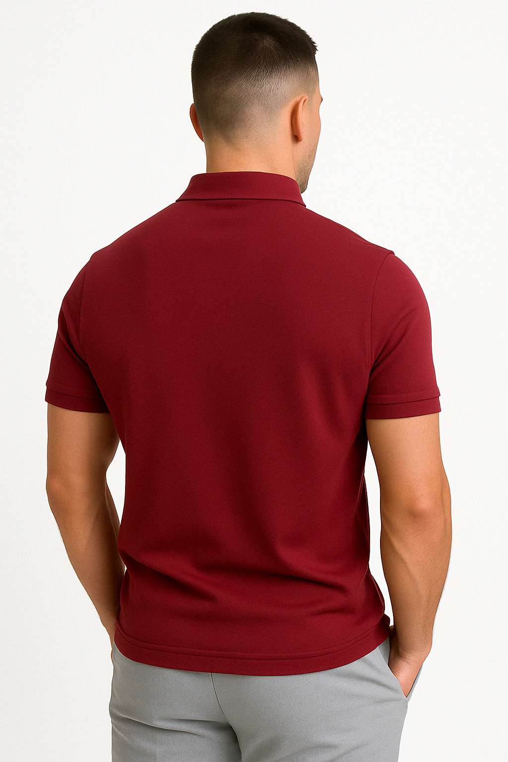 GREGORIO | POLO MODERNA CON ZIP A METÀ